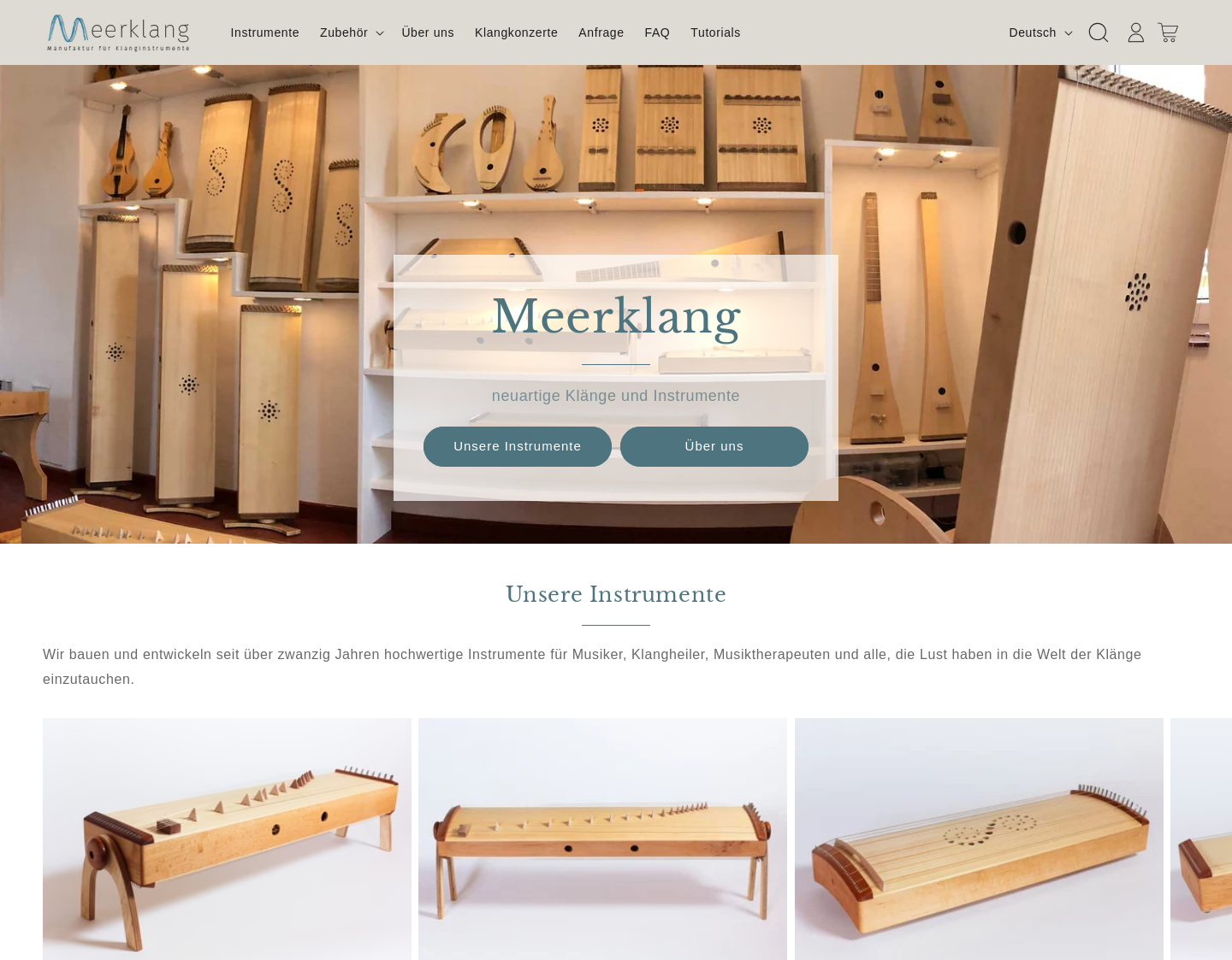 Aktuelle Website-Vorschau von Klangmassage - Musiktherapie