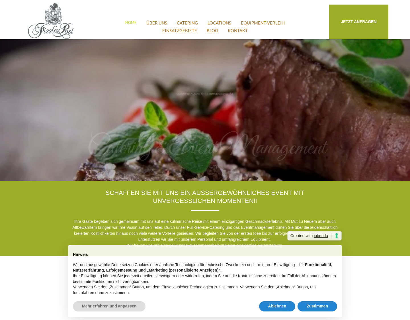 Aktuelle Website-Vorschau von Catering und Partyservice Stuttgart
