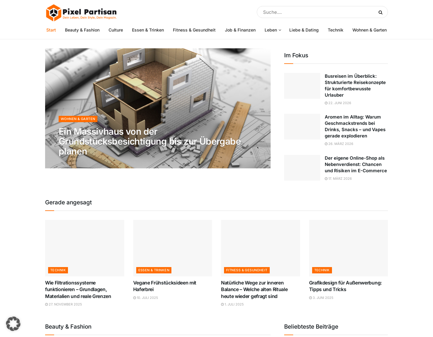 Aktuelle Website-Vorschau von Pixel-Partisan Webkatalog kostenlos