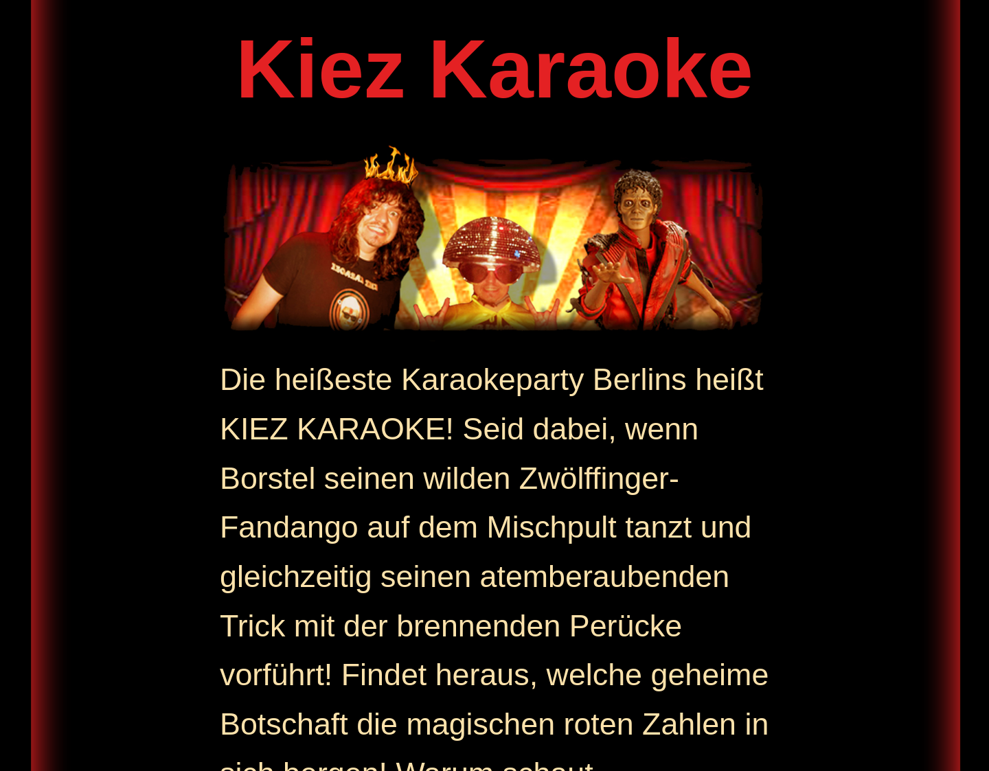 Aktuelle Website-Vorschau von Kiez Karaoke