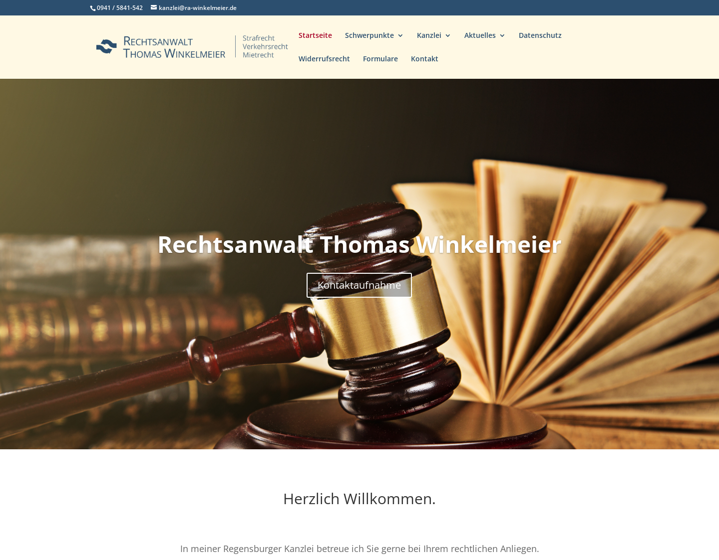 Aktuelle Website-Vorschau von Rechtsanwalt Thomas Winkelmeier