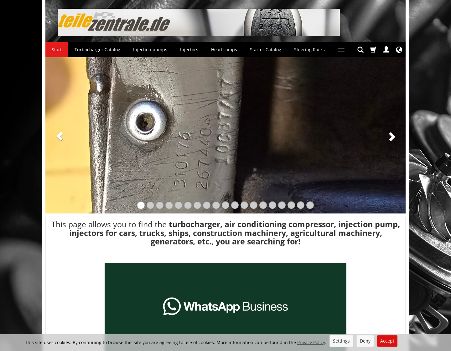 Aktuelle Website-Vorschau von TEILEZENTRALE