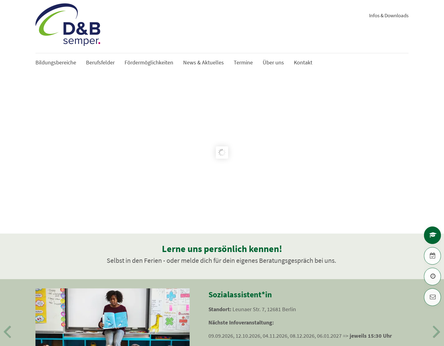 Aktuelle Website-Vorschau von Ausbildung & Weiterbildung Berlin