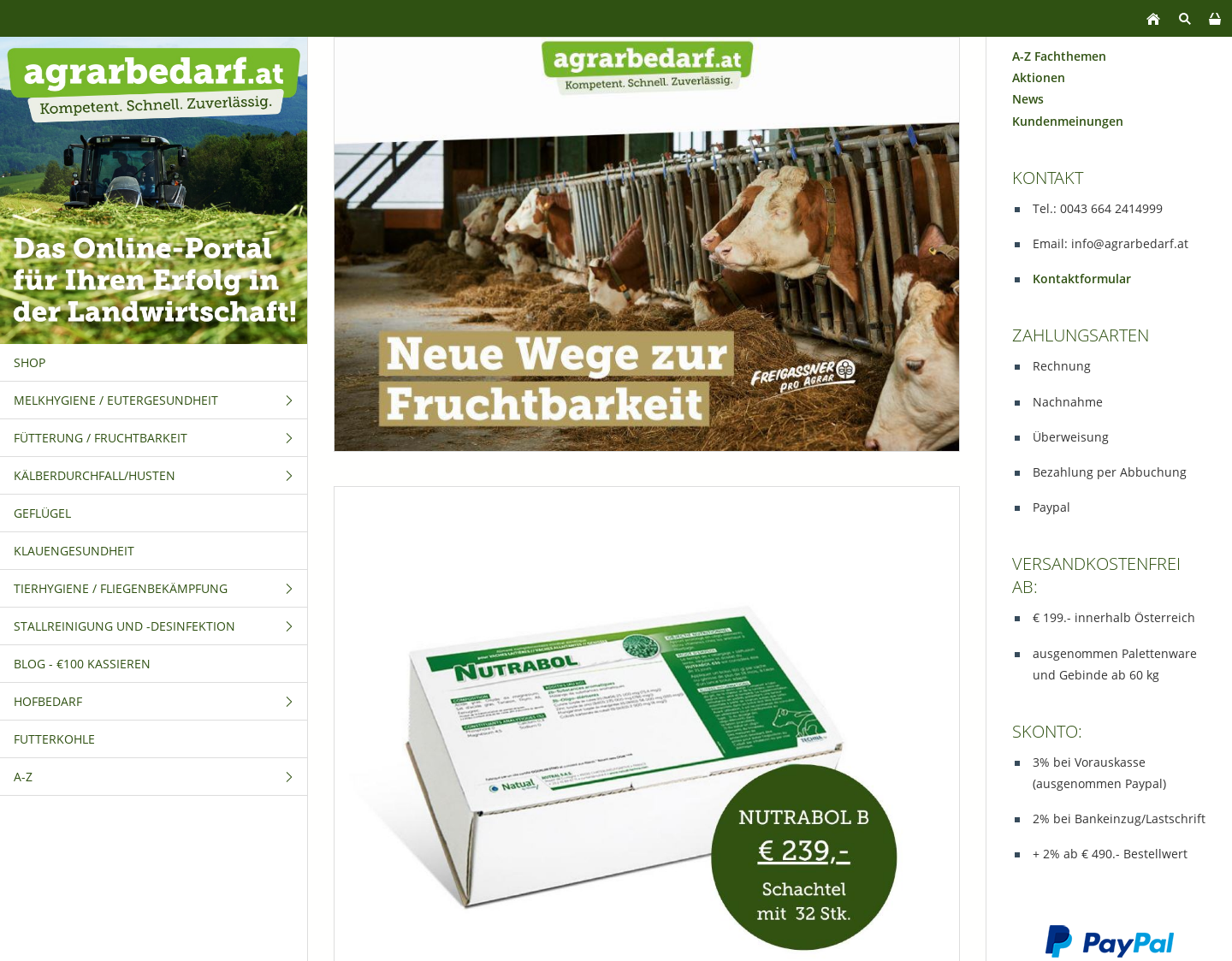 Aktuelle Website-Vorschau von Freigassner Pro Agrar