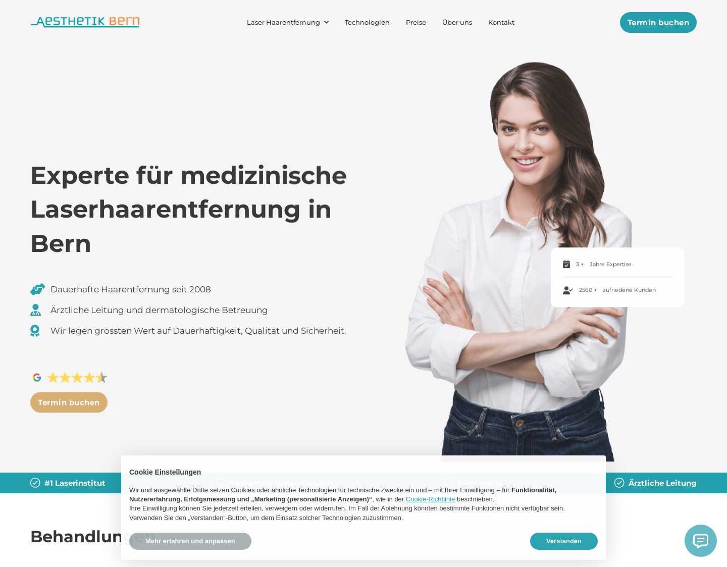 Aktuelle Website-Vorschau von Laser Haarentfernung