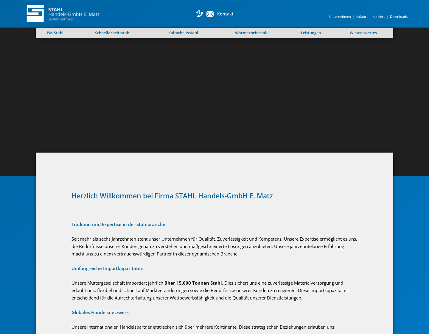 Aktuelle Website-Vorschau von STAHL Handels-GmbH E. Matz