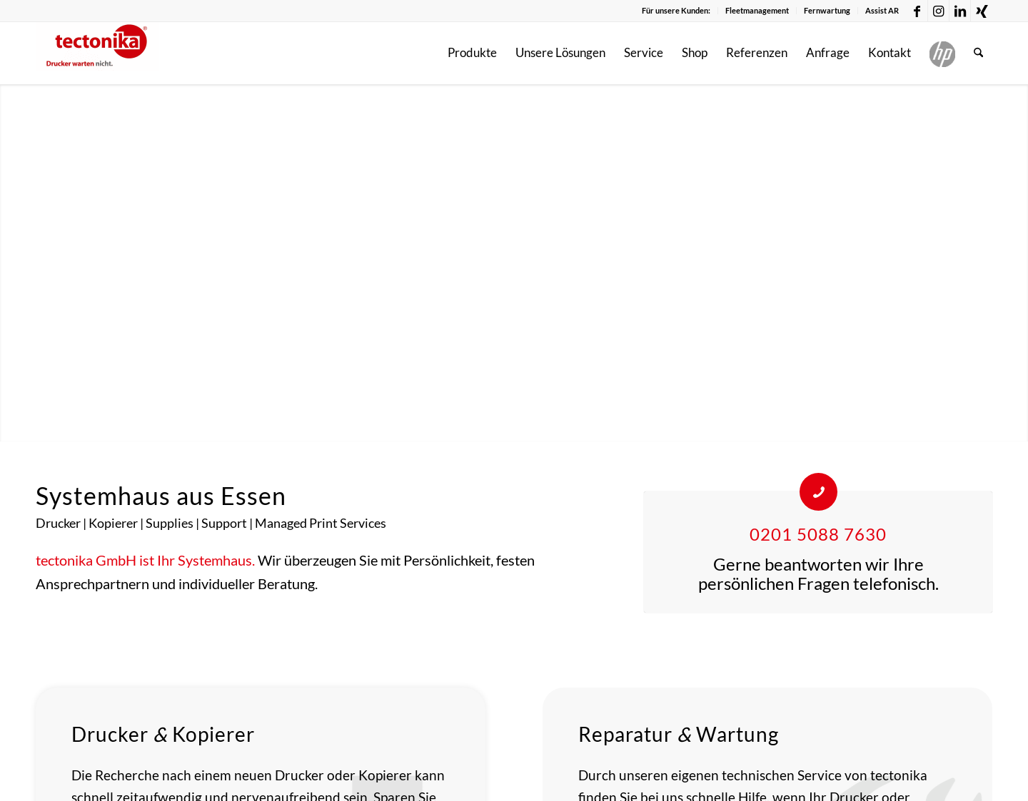 Aktuelle Website-Vorschau von tectonika GmbH