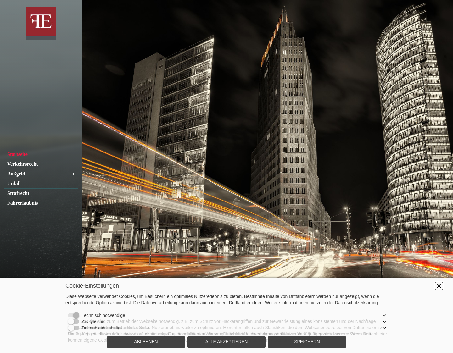 Aktuelle Website-Vorschau von Fachanwaltskanzlei für Verkehrsrecht
