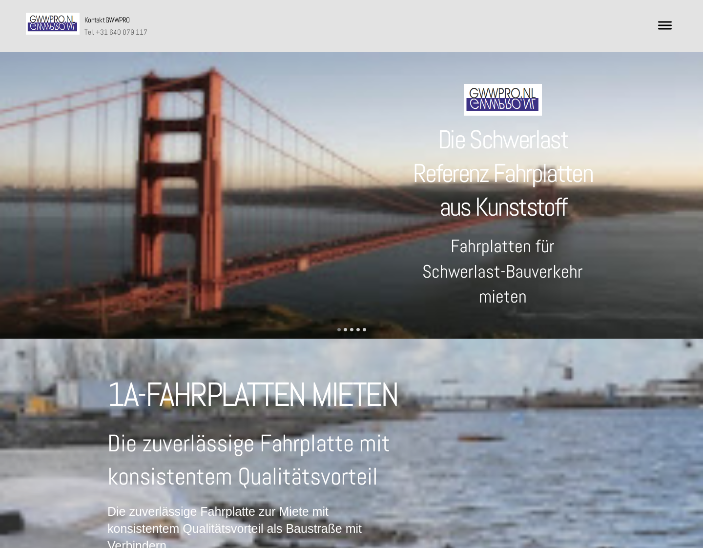 Aktuelle Website-Vorschau von Die Spezialisten für Fahrplatten und Baustraßen