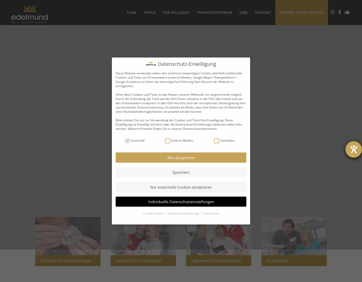 Aktuelle Website-Vorschau von Edelmund