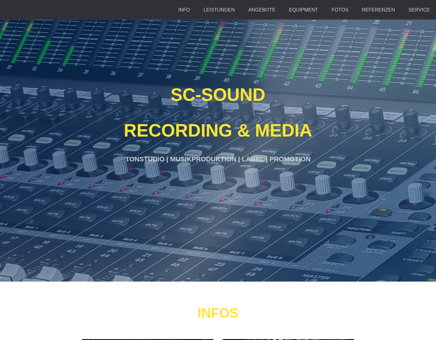 Aktuelle Website-Vorschau von SC-Sound Recording