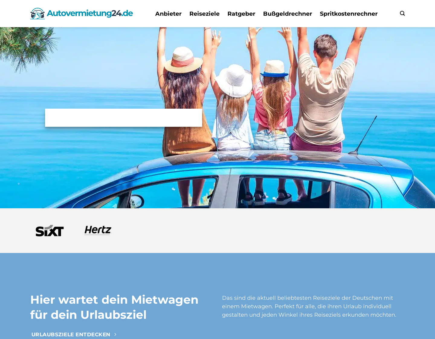 Aktuelle Website-Vorschau von Autovermietung in Bremen
