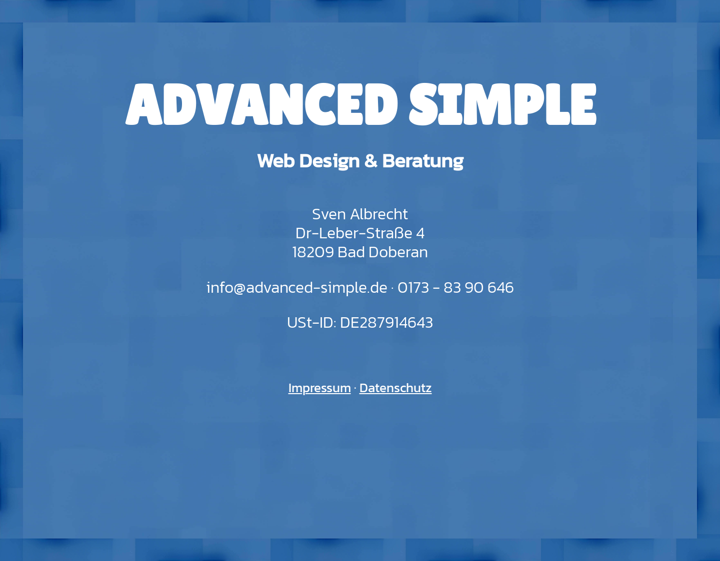 Aktuelle Website-Vorschau von Professionelles Webdesign aus Greifswald