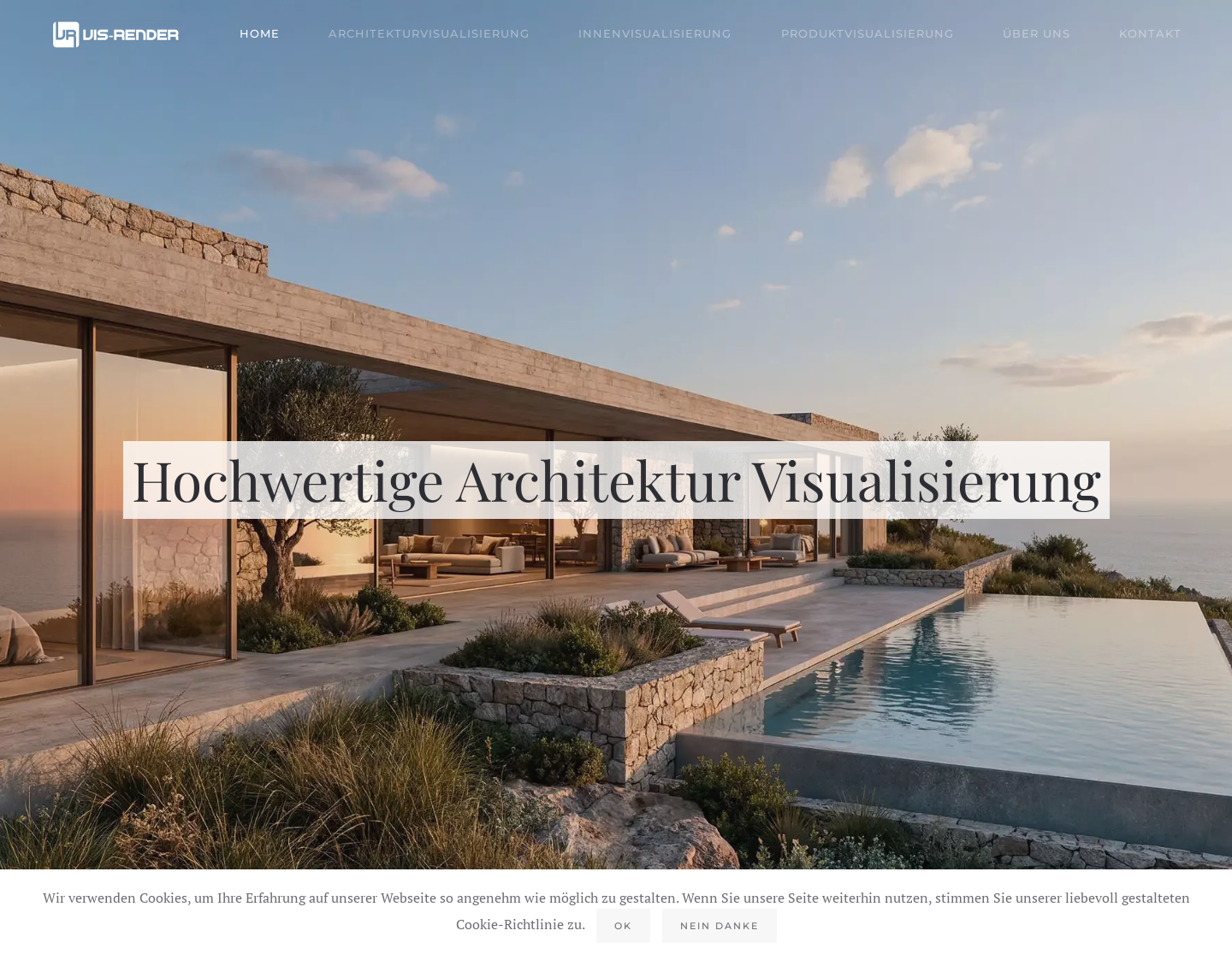 Aktuelle Website-Vorschau von Vis-Render - Architektur Visualisierung