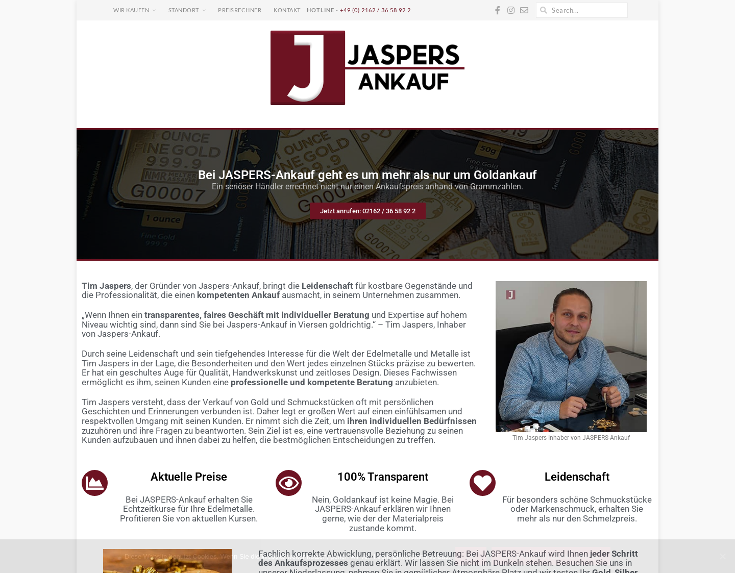Aktuelle Website-Vorschau von BAUMFALK-Ankauf kauft Gold in Viersen