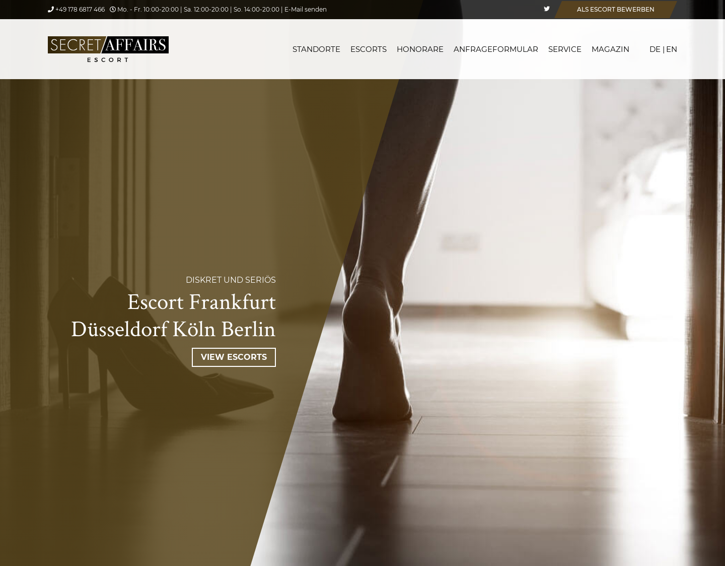 Aktuelle Website-Vorschau von Secretaffairsescort
