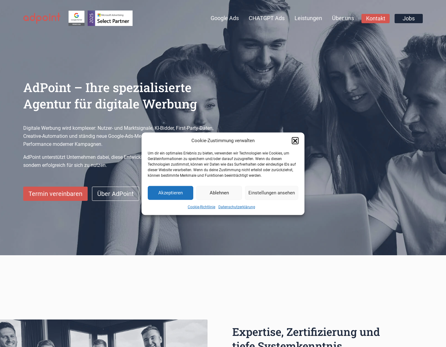 Aktuelle Website-Vorschau von AdPoint GmbH