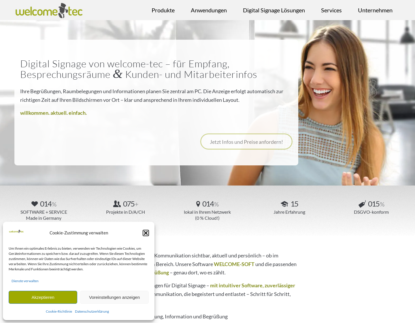 Aktuelle Website-Vorschau von welcome-tec