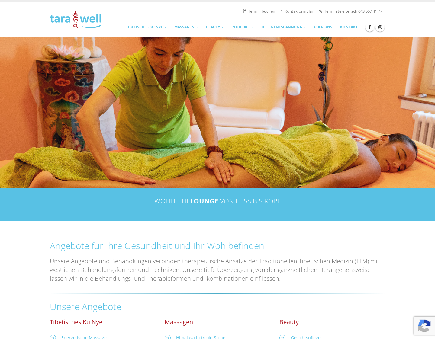 Aktuelle Website-Vorschau von WohlfühlLounge von Fuss bis Kopf