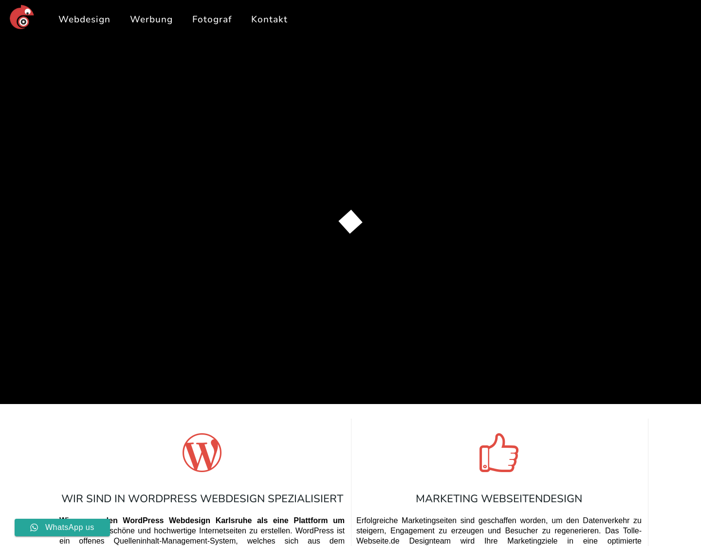 Aktuelle Website-Vorschau von Internetagentur WordPress