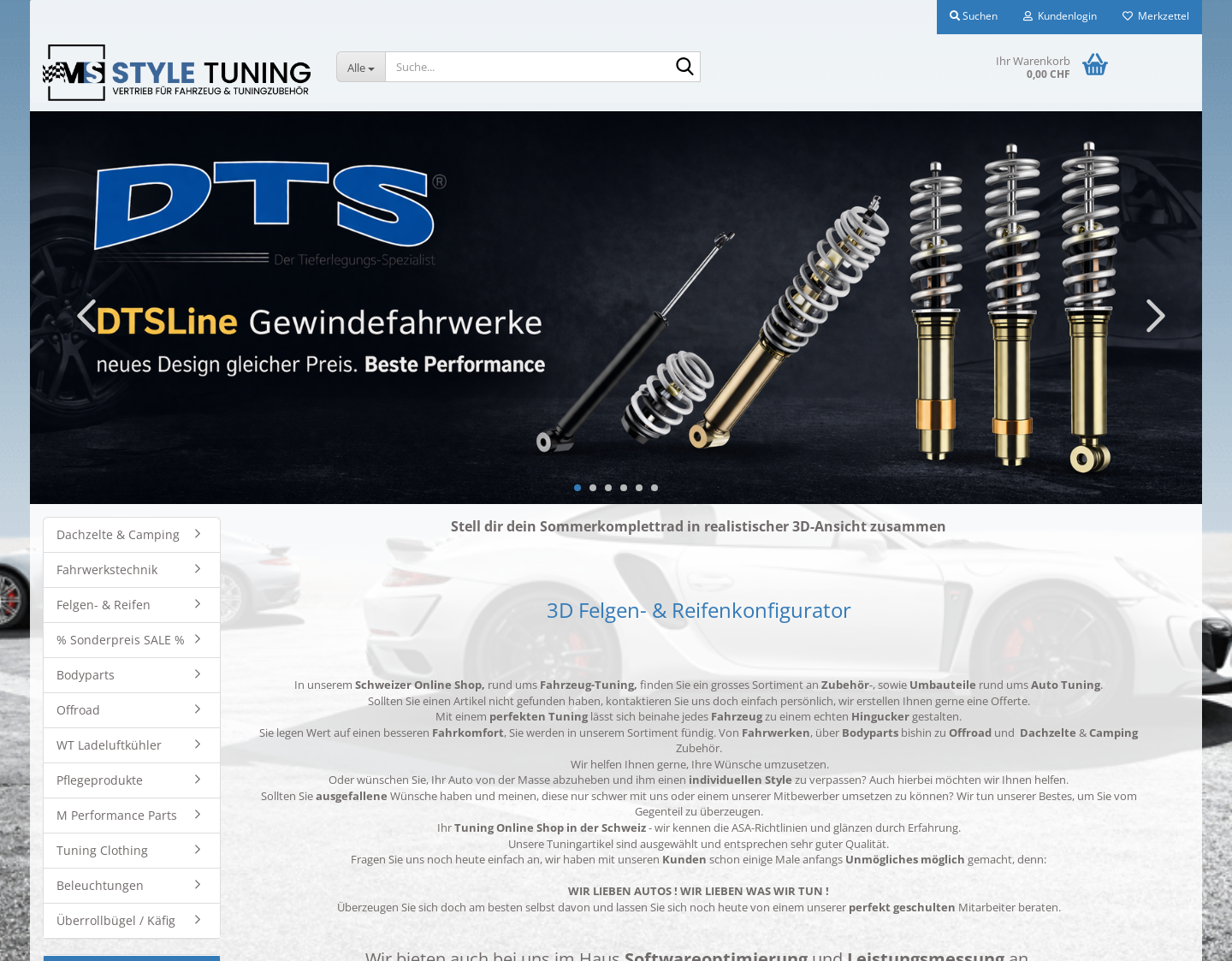 Aktuelle Website-Vorschau von MS-Style Tuning Ihr Fahrwerkprofi