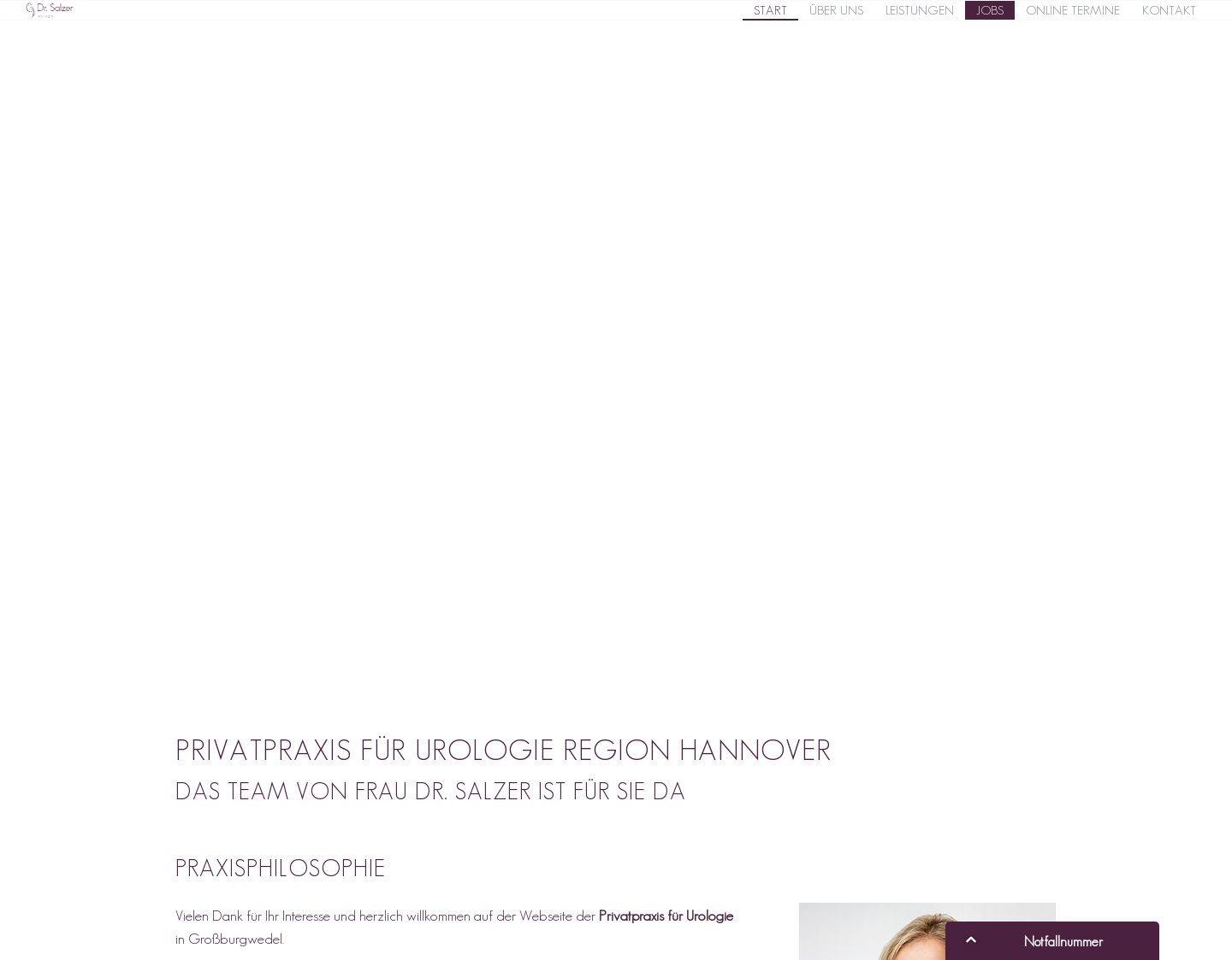 Aktuelle Website-Vorschau von Urologie Praxis Dr. Salzer