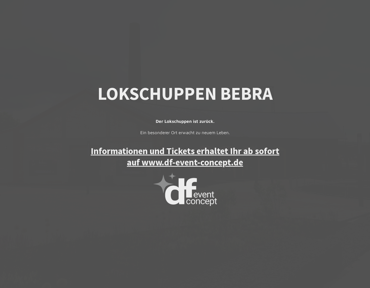Aktuelle Website-Vorschau von Veranstaltungen aller Art - Lokschuppen Bebra