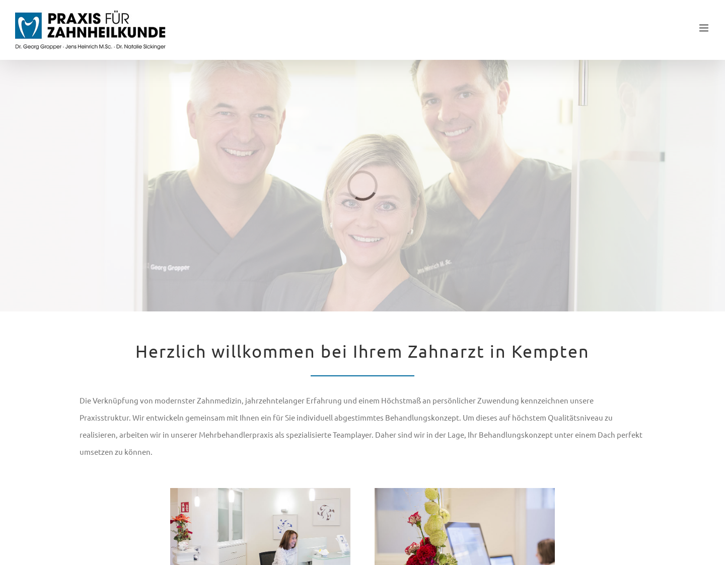 Aktuelle Website-Vorschau von Praxis für Zahnheilkunde