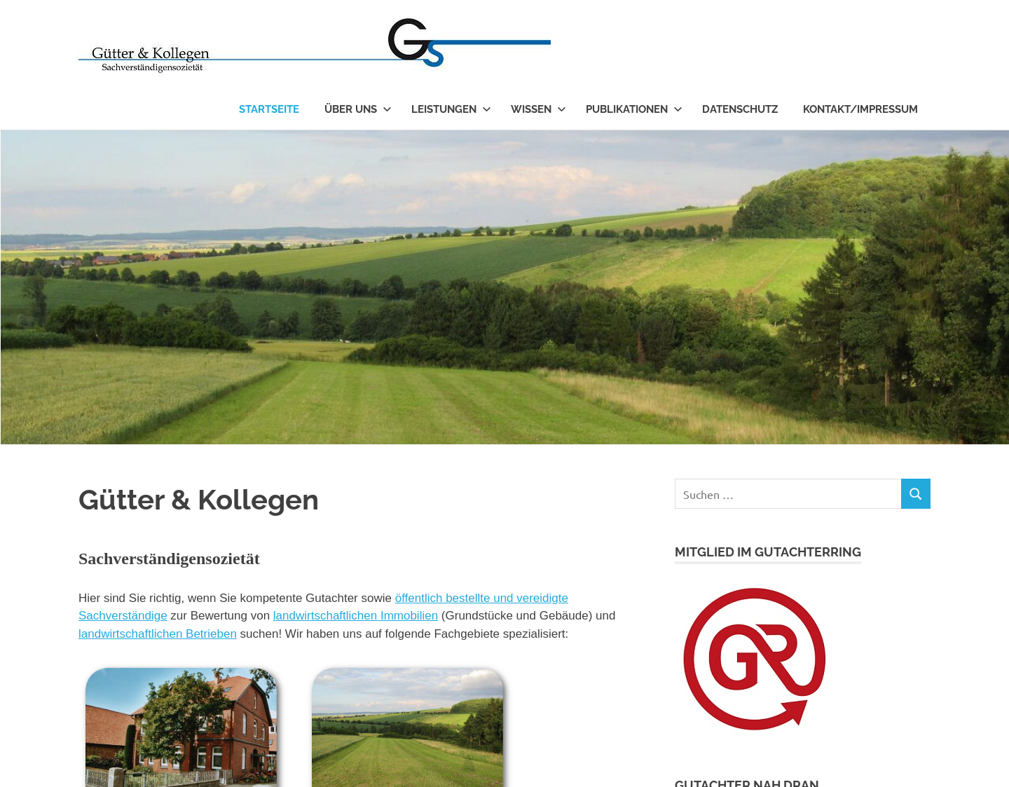 Aktuelle Website-Vorschau von Gütter & Kollegen