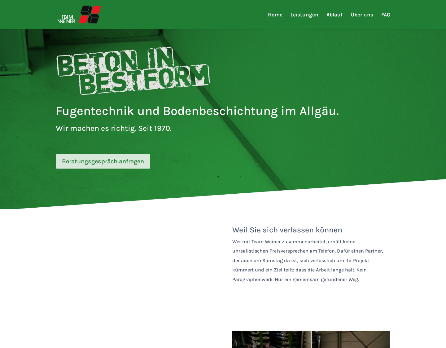 Aktuelle Website-Vorschau von Team Weiner