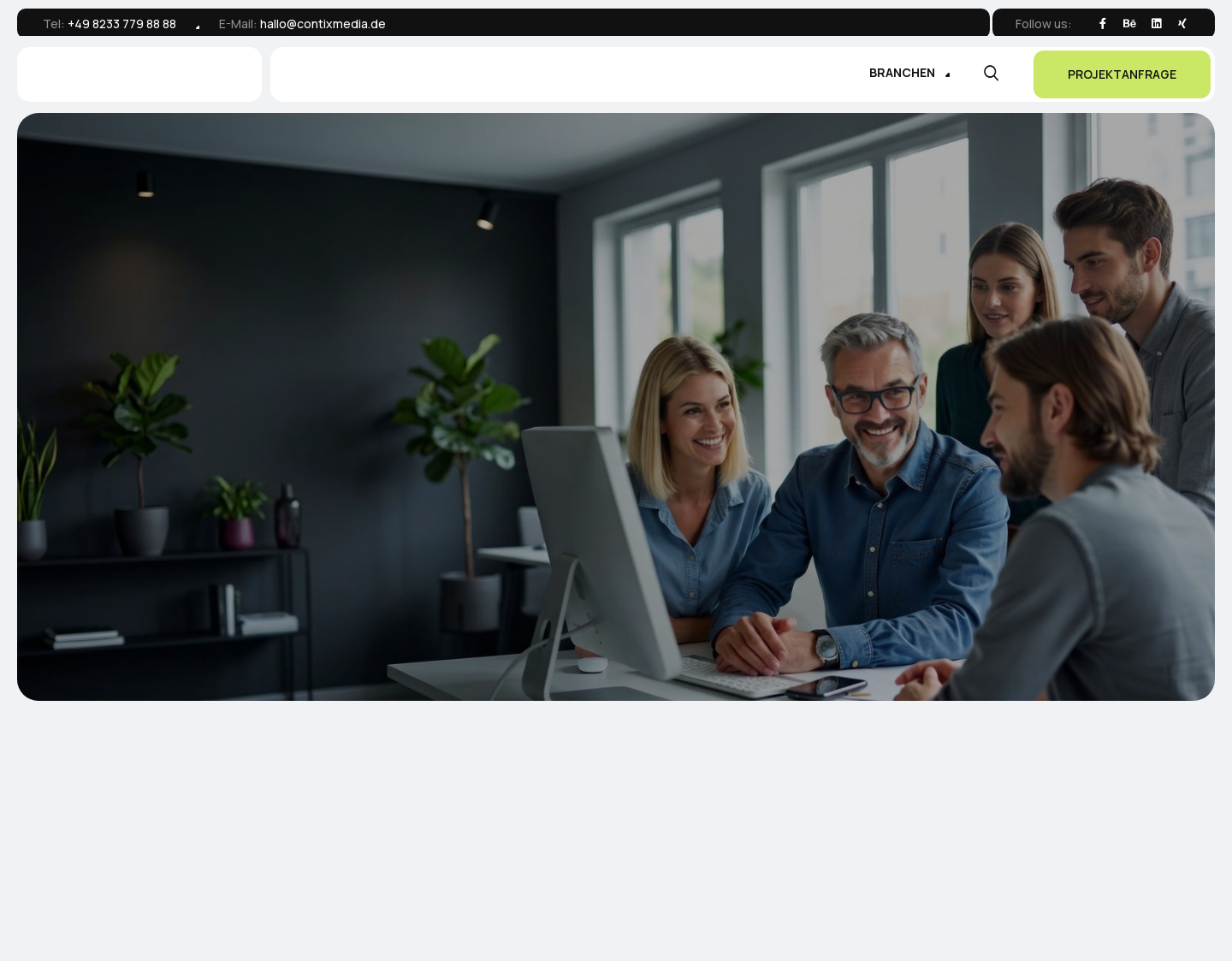 Aktuelle Website-Vorschau von contix|media - einfach gutes Webdesign