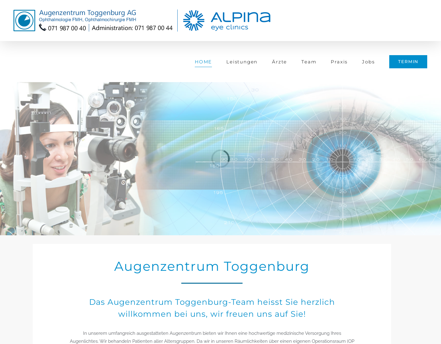 Aktuelle Website-Vorschau von Augenzentrum Toggenburg AG