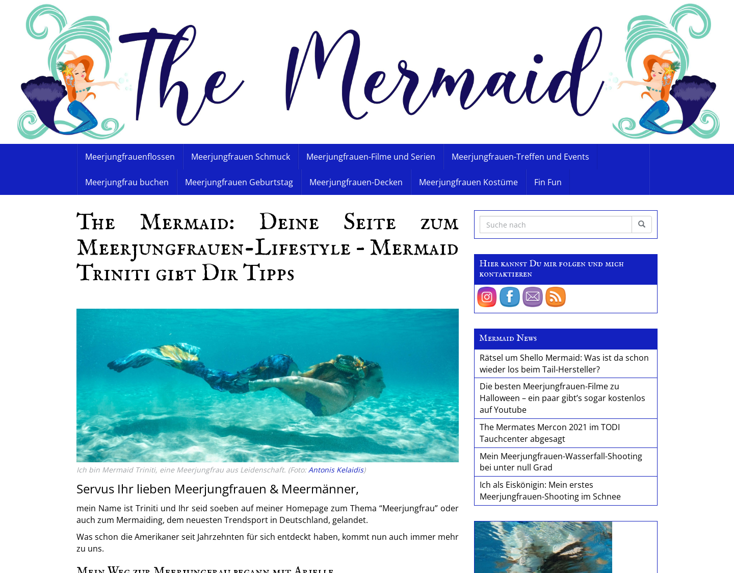 Aktuelle Website-Vorschau von The Mermaid