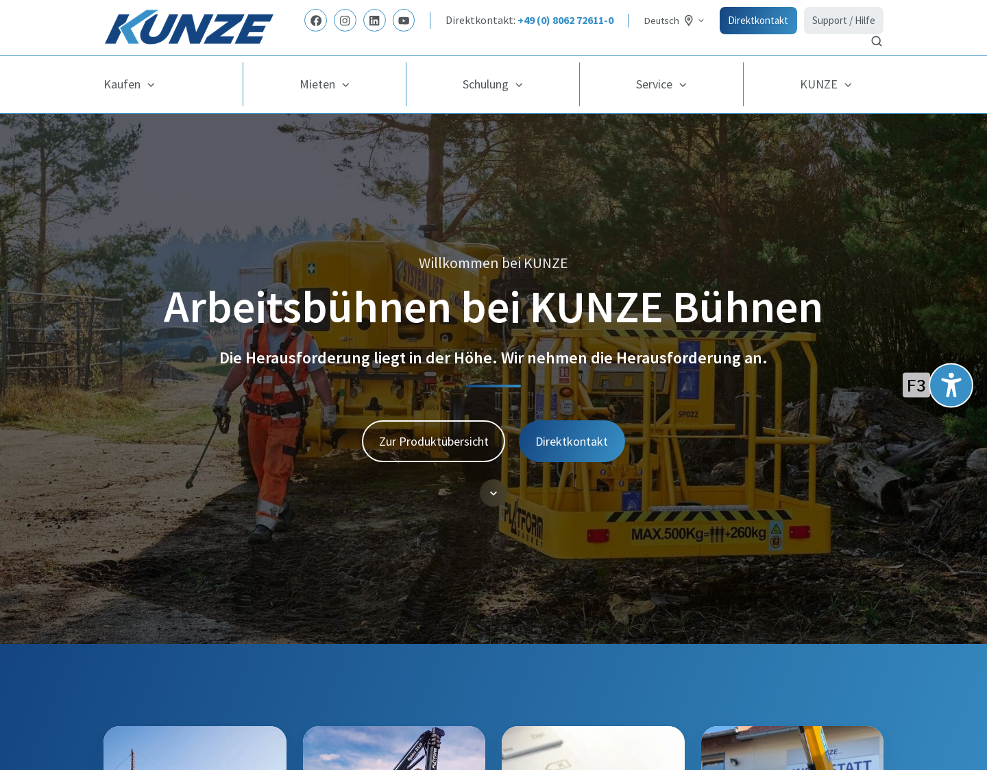 Aktuelle Website-Vorschau von Kunze GmbH