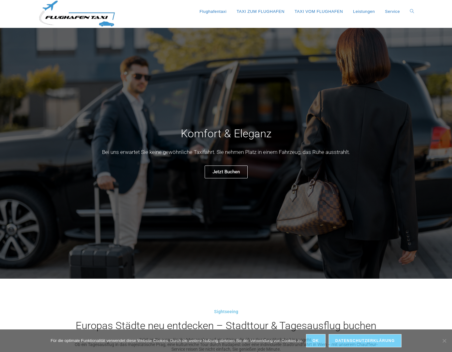 Aktuelle Website-Vorschau von Flughafen-Taxi