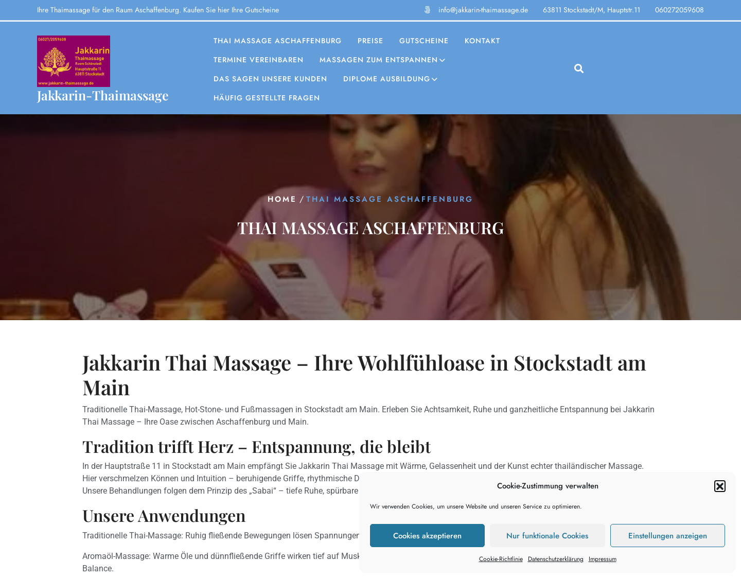 Aktuelle Website-Vorschau von Jakkarin Thaimassage