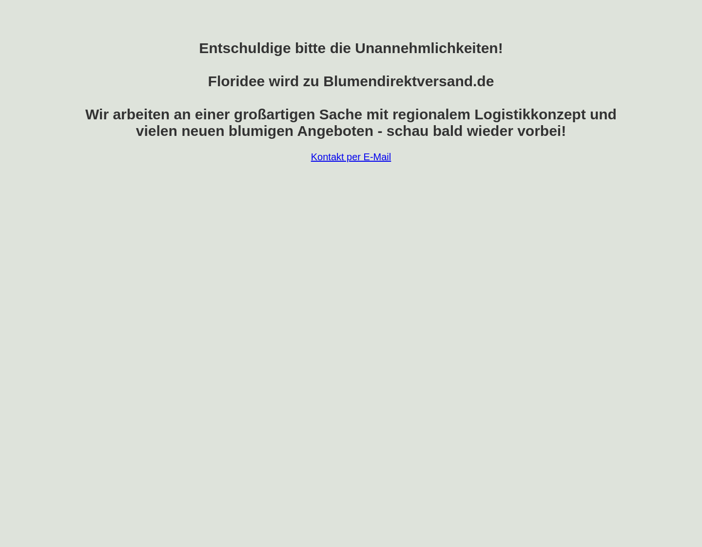 Aktuelle Website-Vorschau von Blumenversand