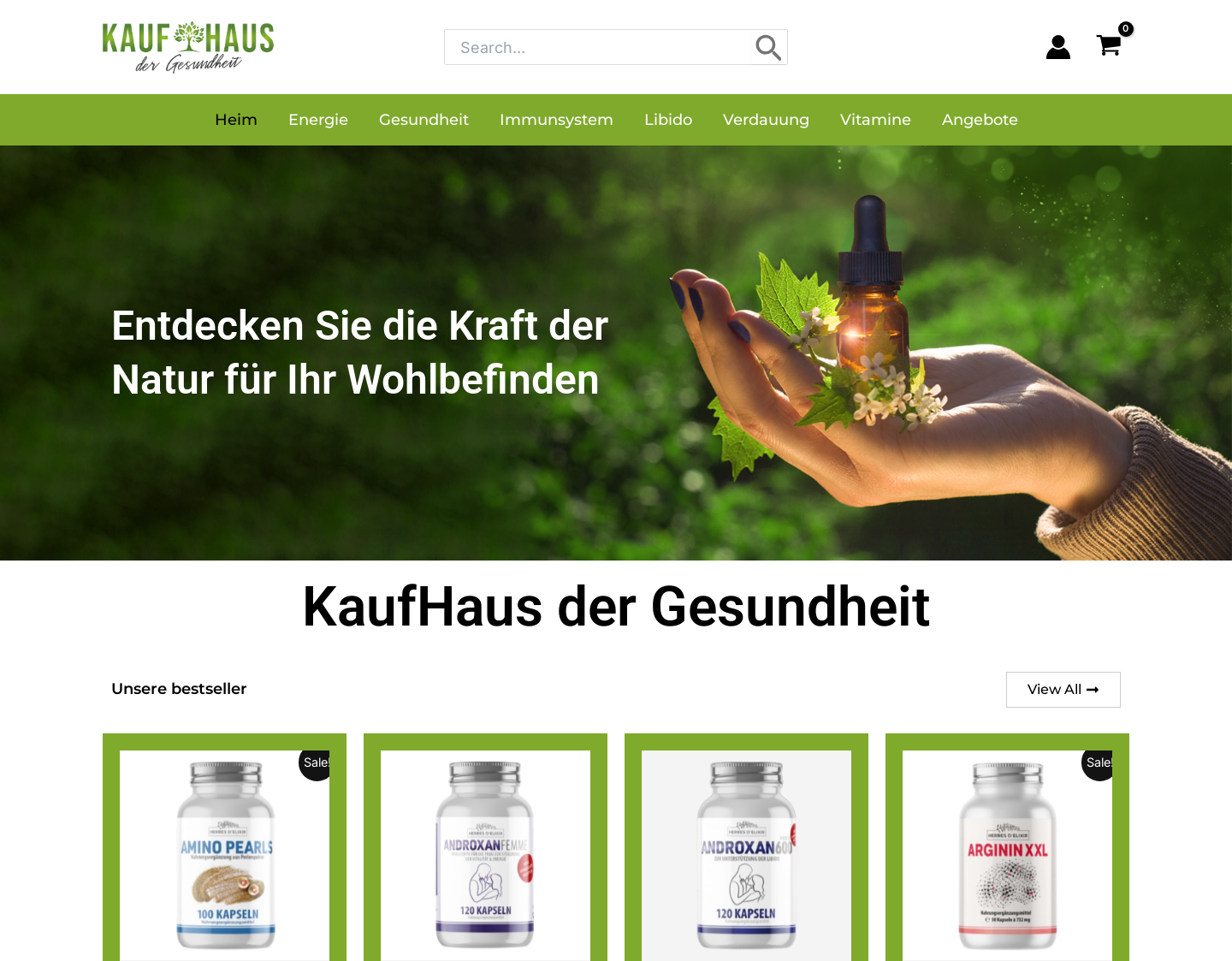 Aktuelle Website-Vorschau von Kaufhaus der Gesundheit