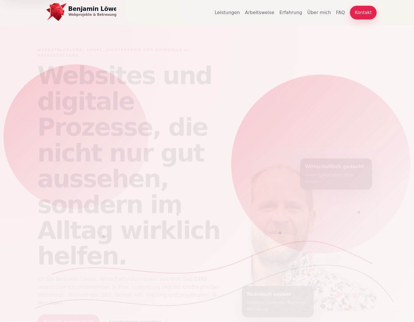 Aktuelle Website-Vorschau von Intriweb - Webdesign, Suchmaschinen-Optimierung