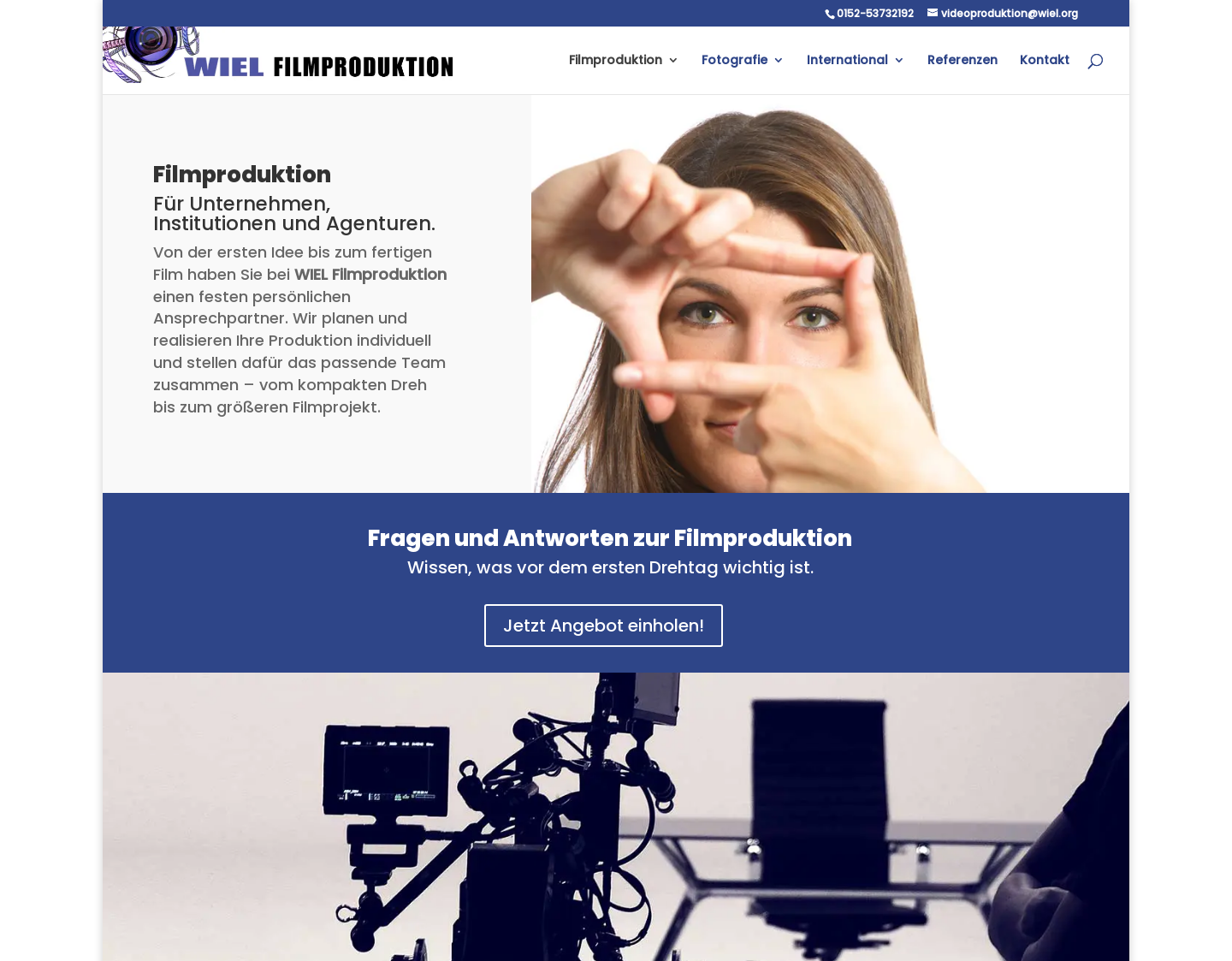 Aktuelle Website-Vorschau von WIEL Filmproduktion Leipzig