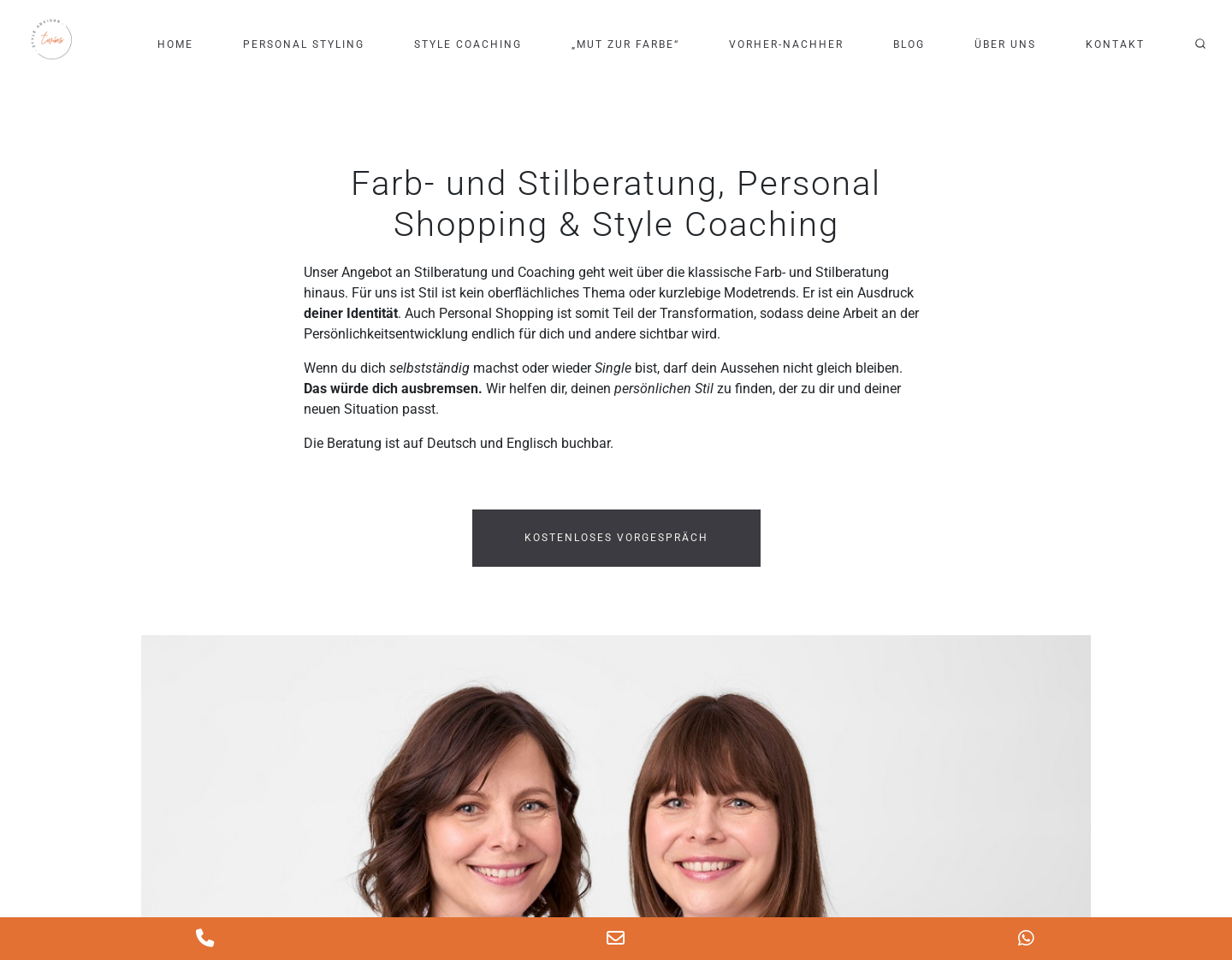 Aktuelle Website-Vorschau von Style Advisor Twins München