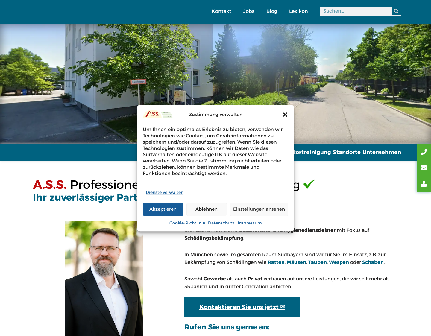 Aktuelle Website-Vorschau von A.S.S. Allround Schädlingsbekämpfungen + Service