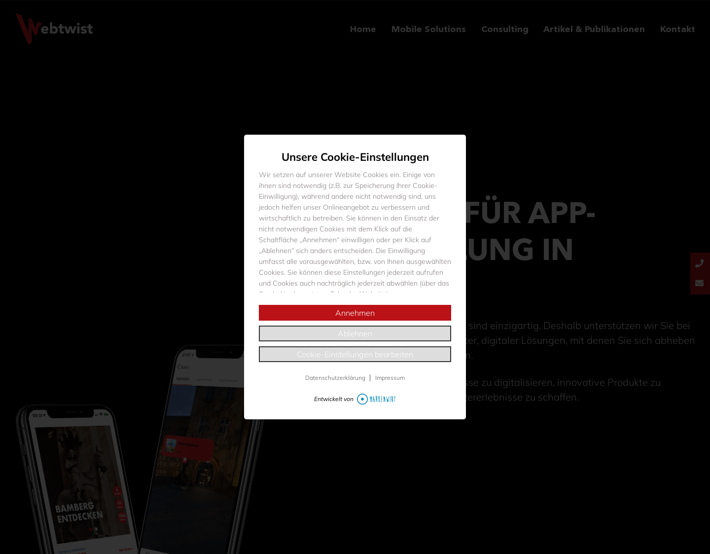 Aktuelle Website-Vorschau von Webtwist - Werbeagentur Bamberg