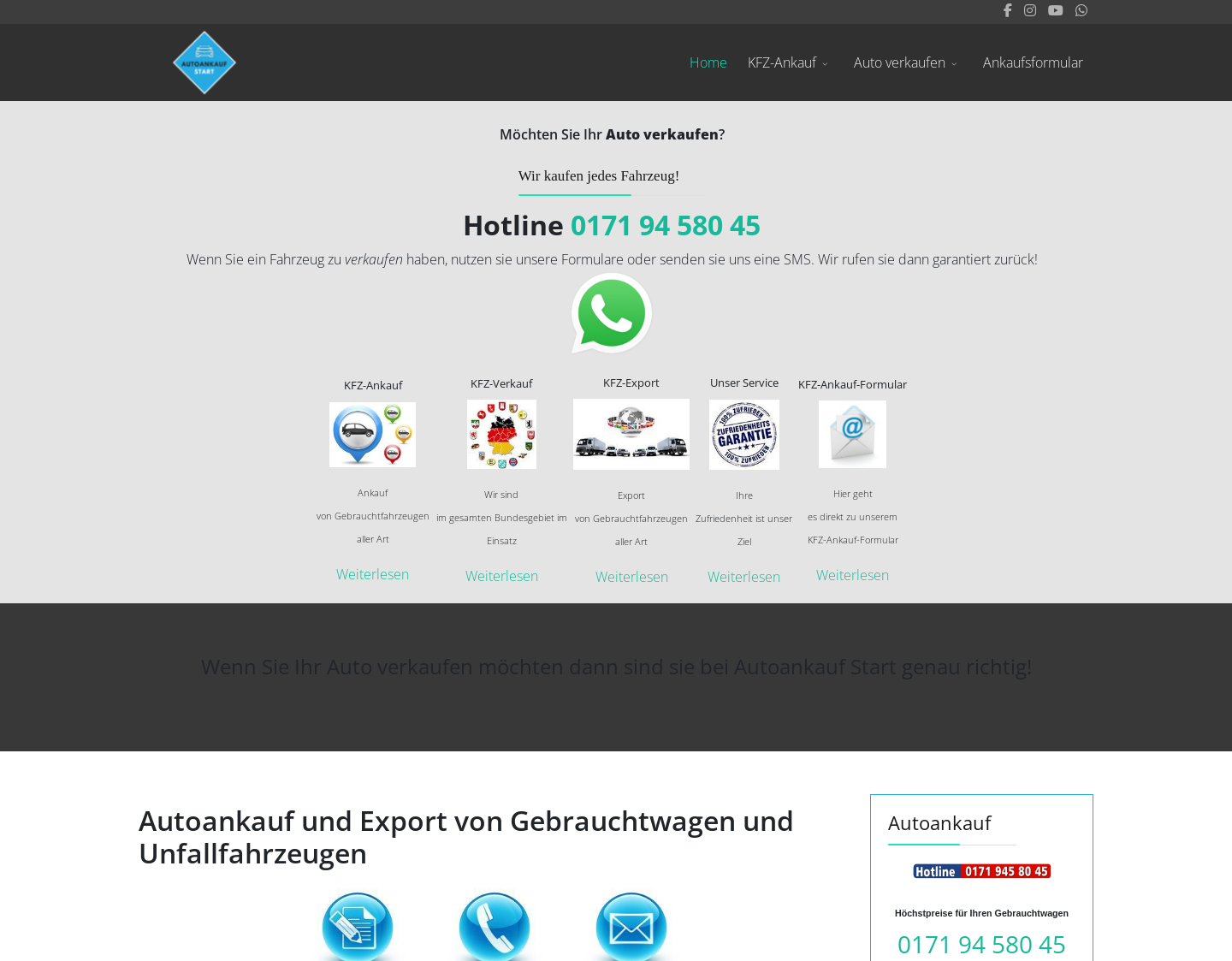 Aktuelle Website-Vorschau von Autoankauf - Gebrauchtwagen aller Art