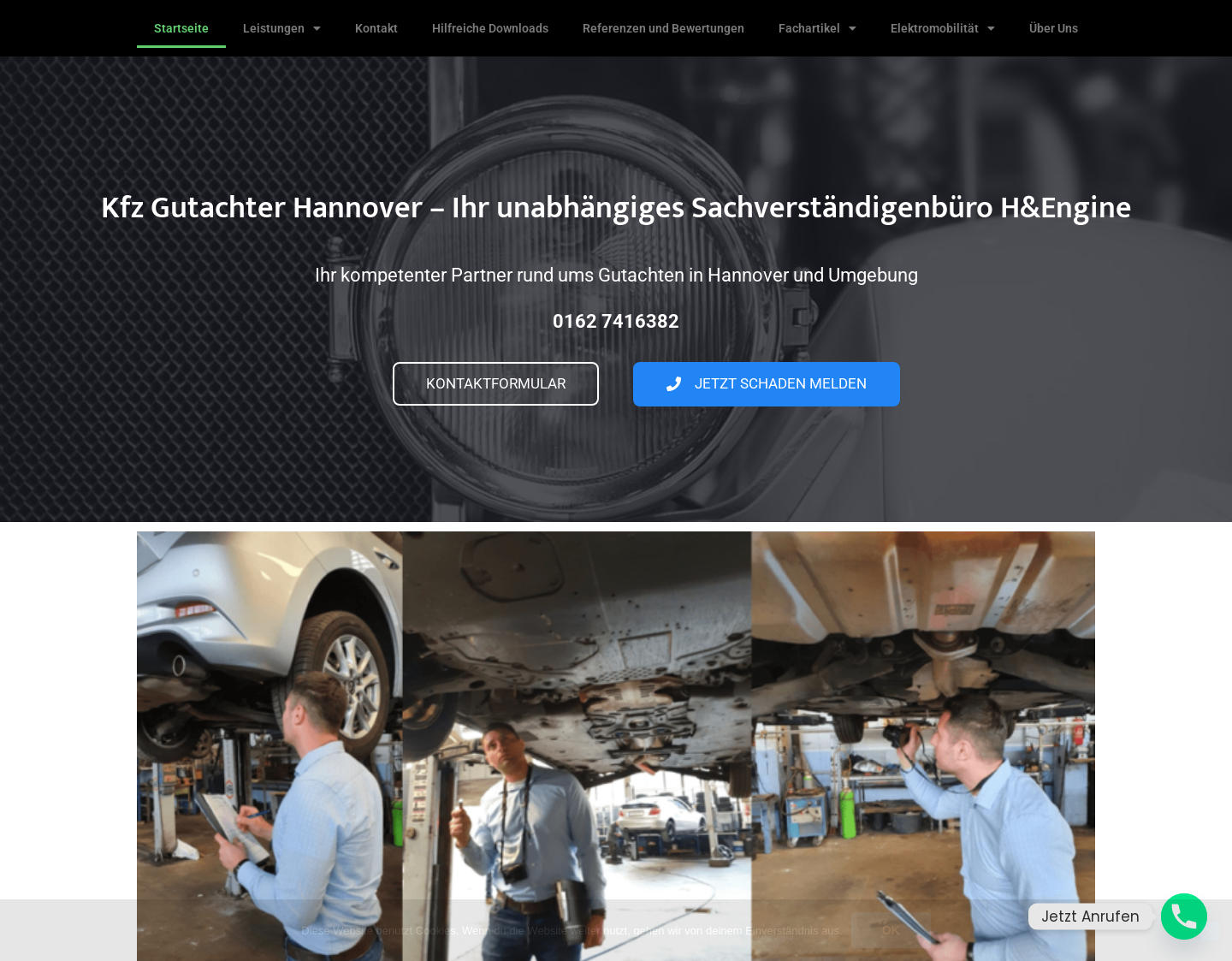 Aktuelle Website-Vorschau von Kfz Sachverständigenbüro in Hannover
