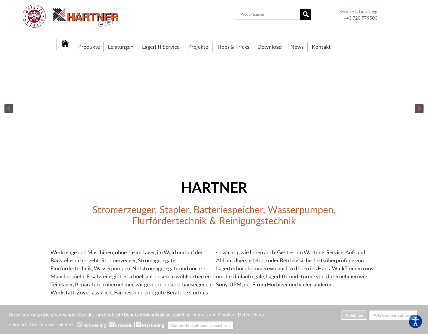 Aktuelle Website-Vorschau von Großhandel für Werkzeuge und Maschinen