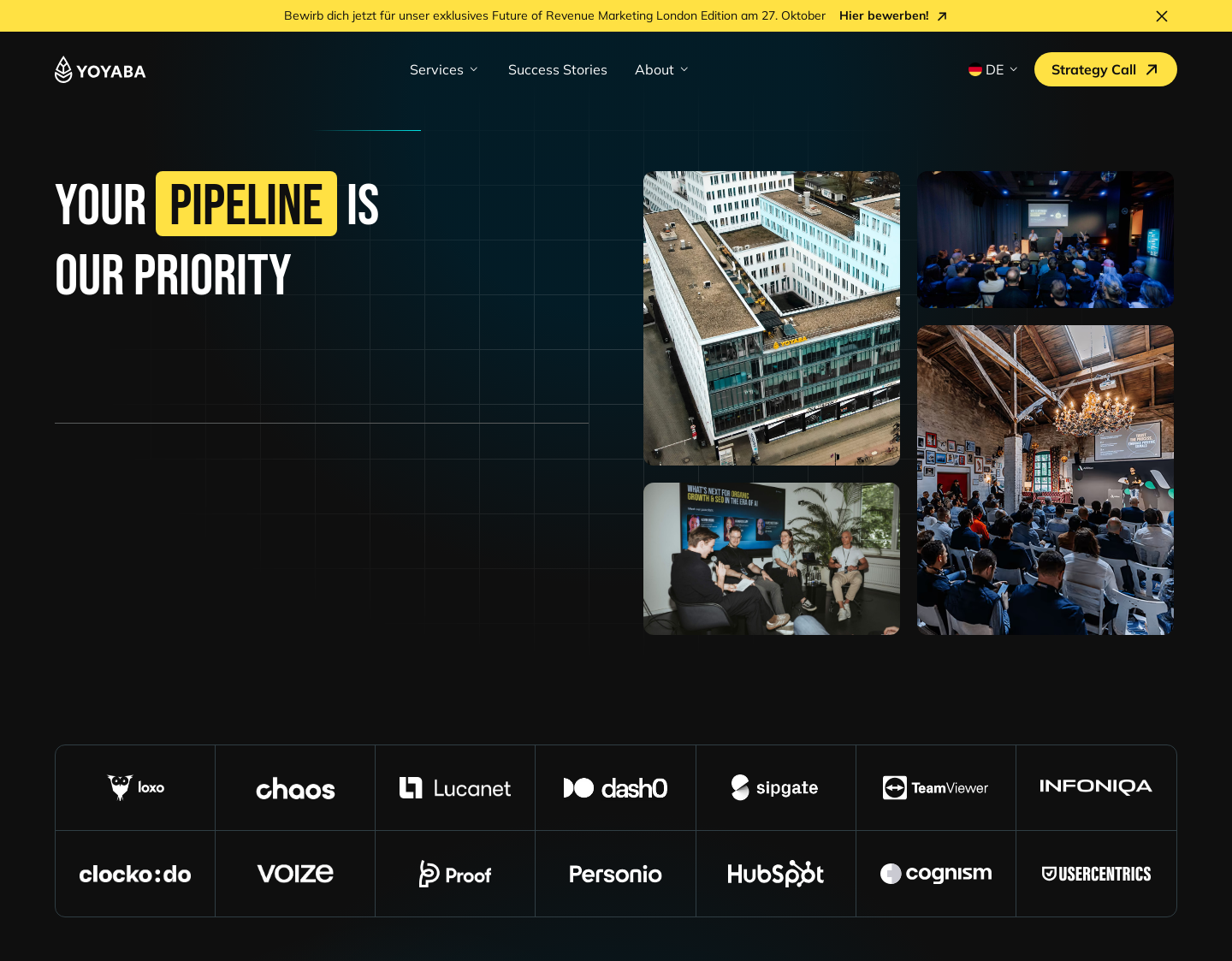 Aktuelle Website-Vorschau von YOYABA SEO Agentur