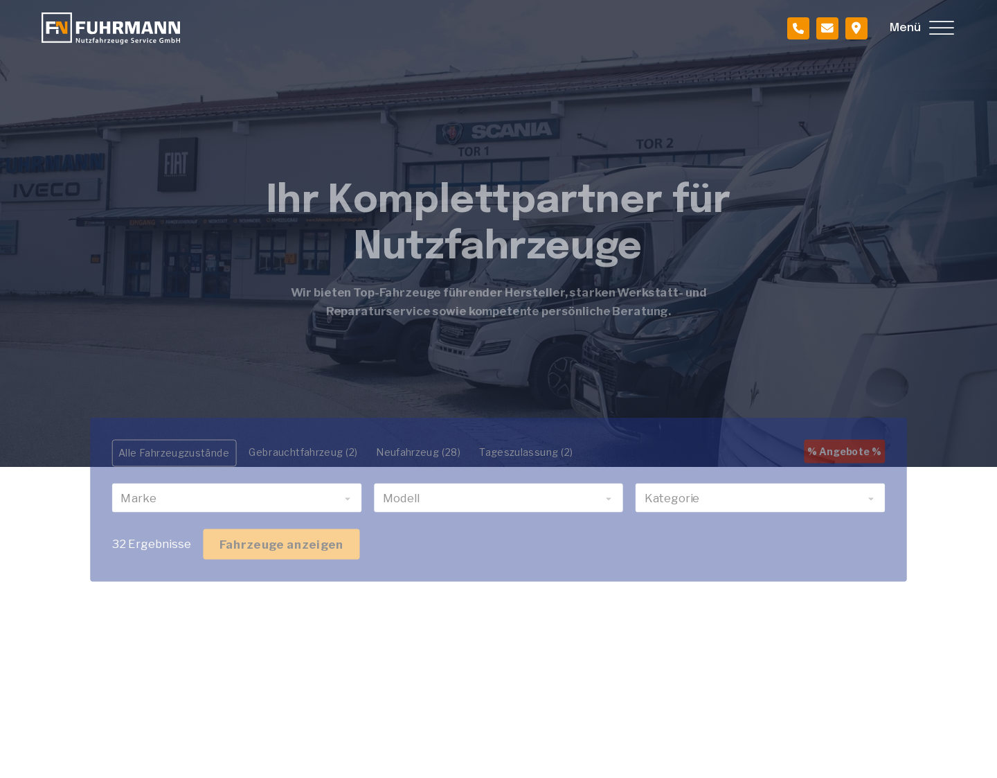 Aktuelle Website-Vorschau von Fuhrmann Nutzfahrzeuge