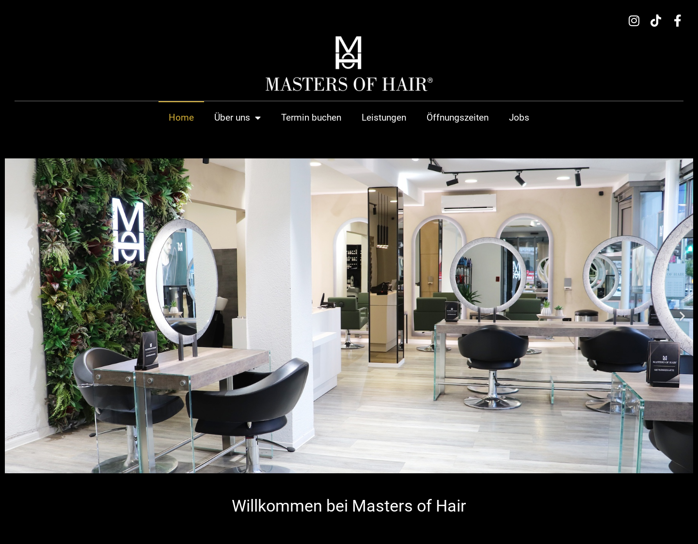 Aktuelle Website-Vorschau von Masters of Hair Friseur Fellbach