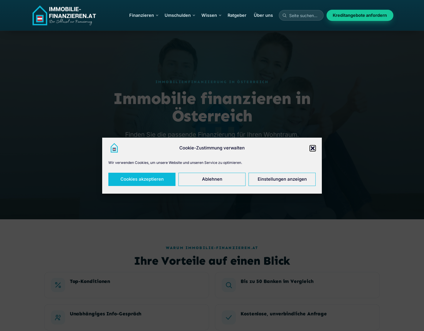 Aktuelle Website-Vorschau von Immobilie finanzieren in Österreich